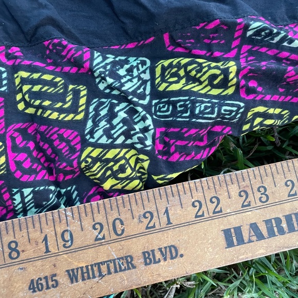 80s 90s Multicolored Neon Windbreaker Ski Jacket Pull OverTurtle Neck Medium - Picture 5 of 8